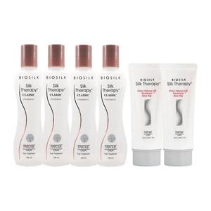 [실크테라피]실크테라피 오리지널 클래식 헤어 에센스 130ml 4개+트리트먼트 100ml 2개