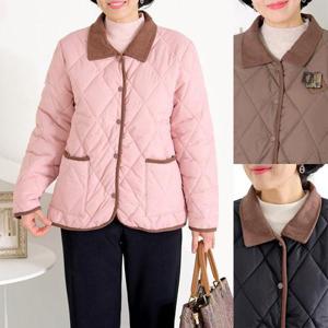 [엄마옷 로즈맘] 준한배색카라누빔자켓