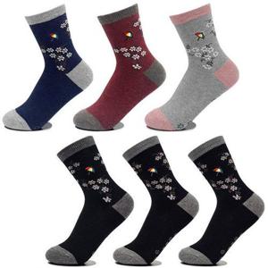 [아놀드파마]아놀드파마 미끄럼방지 여자양말 중목 6켤레 SL004 여자면양말