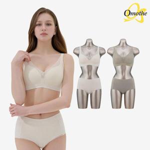 오모떼 누디앤 쉐이핑 파우더 브라팬티 4종 세트/(크림+그린)