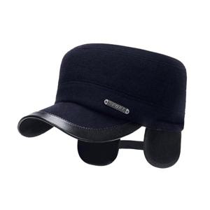 내장형귀달이 가죽챙 군모 안감 기모 모자 겨울 남성