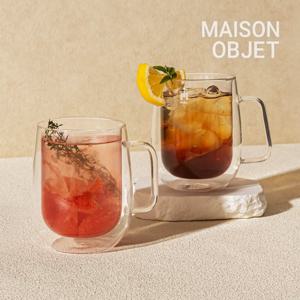 몬즈 더블월 내열유리 이중컵 피에노 500ml 2P