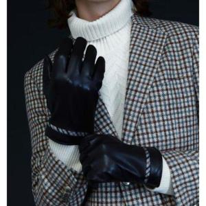 갤러리아_[닥스남성장갑] DCGV4F201 다크브라운 체크 트림 양가죽 스마트