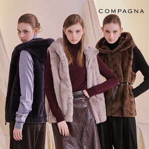 [방송에서만][꼼빠니아] 25FW FAUX 밍크퍼 후드베스트