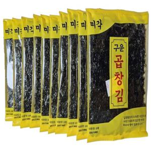 [명화씨푸드] 햇 구운 곱창김 무조미 구운김 6매 x 10봉