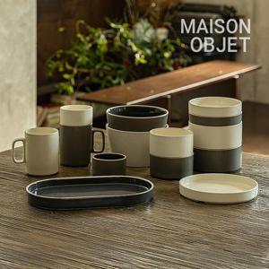 윤도자기 차곡 2인 홈세트 16P 차콜아이보리