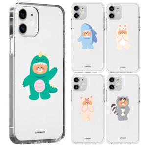 아이폰13미니 변신베어 투명 젤리 케이스 (W96A730)