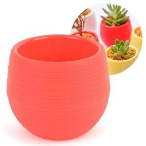 [BZI18L4M_51]미니 플라스틱 원형 화분 레드 컬러 다육이