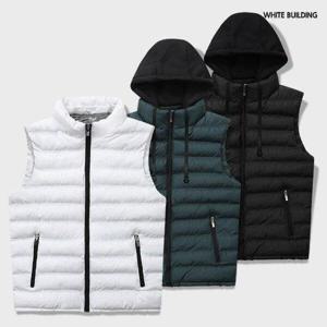 [화이트빌딩]화이트빌딩 남자 패딩조끼 경량패딩 후드집업 남성 여
