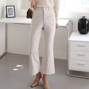 [까르죠아]까르죠아 패딩 나팔 겨울 바지 빅사이즈 여성 누빔 방한 겨울 부츠컷 팬츠