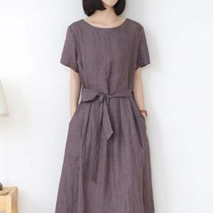 [블랙퀸] 로렌스 허리끈 시원소재 롱원피스 blk003379