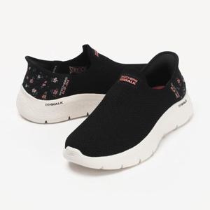 스케쳐스 운동화 고워크 플렉스 여성 슬립온 블랙/핑크 124822BKPK