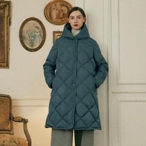 [마르조][1종]니트 자수 구스 코트_QAWFU173