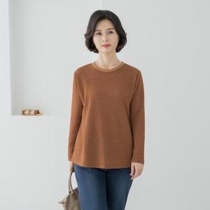 ★가을인기★ 엄마옷 마담4060 올록볼록무지티셔츠-QTE2509005-