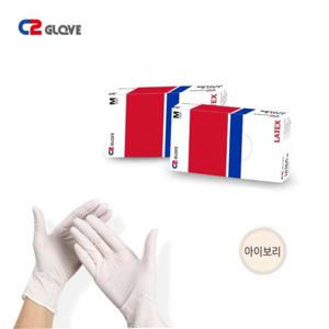 C2 무분말 라텍스장갑  대형 100매/요리/위생/미용