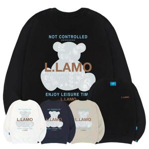 엘라모 기모M 데코베어 맨투맨 남녀공용 빅사이즈 S~4XL