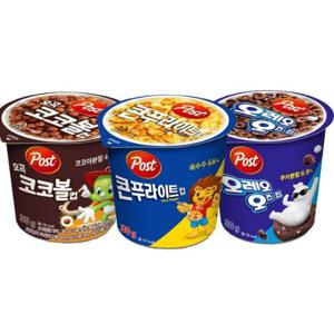 [포스트] 간편식사대용 시리얼컵 3종(30gx12개) 골라담기(택1)