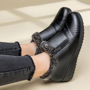 [오노마] ONM 중년 여성 겨울 데일리 털신발 작업 신발 털안감 로퍼