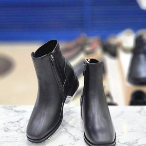 [허시파피]여성 스퀘어토 청키힐 정장 부츠 앵클부츠 4CM 3FP607