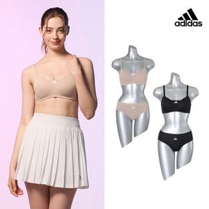 [아디다스] 퍼포먼스 컴포트 무빙 브라팬티 4종세트(블랙,베이지)