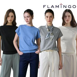 [최저가][후라밍고] 25SS 메리노 울 블렌딩 캡슬리브 니트 4종