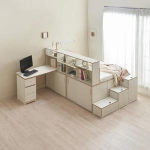 이노 파티션 슬라이딩 빅수납 수퍼싱글 SS 침대  책상형1200 엠버독립매트리스22T 포함 [무료배송]