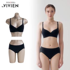 판도라 비비안 소프트 베이직 와이어 브라 1종 블랙