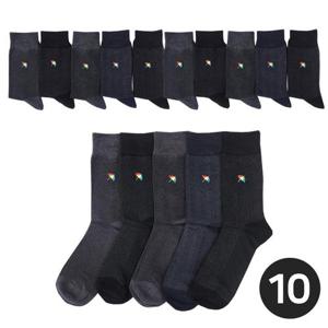 [아놀드파마]아놀드파마 남성정장양말 장목 신사 구두 양복 비지니스 긴목 양말 10족 세트