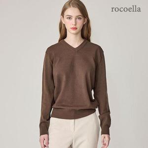 [로코엘라] 베이크 베이직 여성 V넥 니트