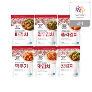 종가 별미 파우치김치400~500g 6종(맛김치/겉절이/열무 외) 3개 골라담기