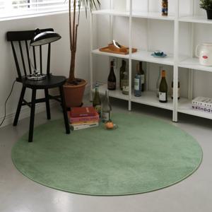 에리스 거실 카페트 단모 사계절 먼지없는 극세사 워셔블 원형 러그 150R