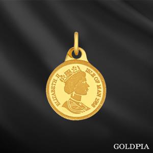 [골드피아] 24K 순금 엘리자베스 코인 펜던트 1g
