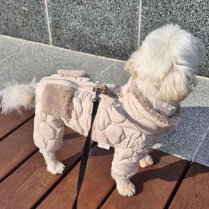 강아지 겨울 포켓 올인원 패딩 1P 방한 산책 점퍼
