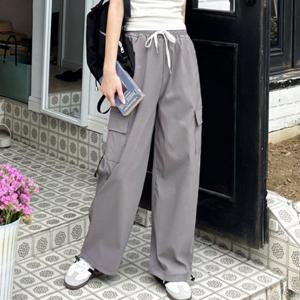 와이드 스트링 포켓 카고 팬츠 W25CP101