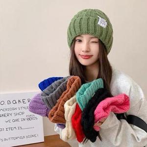 골지 남자 롱비니 여자 겨울 꽈배기 니트 모자