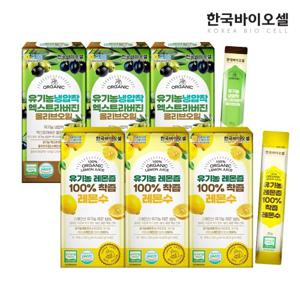 한국바이오셀 유기농 올레샷 100% 올리브오일 3개(10g x 42포) + 레몬즙 스틱 3개(20g x 42포)