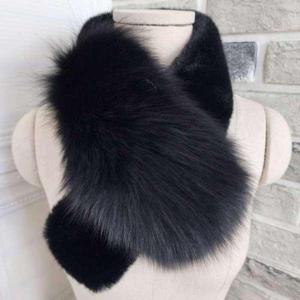 [애슬릿] 퍼 목도리 여성 폭스 털 고리 미니 쁘띠 숏 머플러