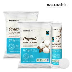 [내츄럴플러스] 유기농 순면 화장솜 원형(100매X3) 2세트 / 총 600매