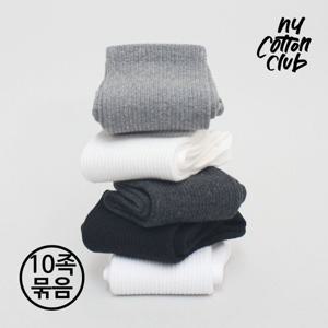 [NY코튼클럽] W2303 여성 무지 중목 양말 10족