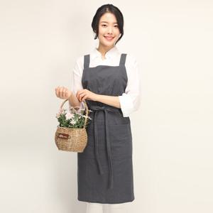 이솔홈 린넨 H자형 무지 앞치마 4color