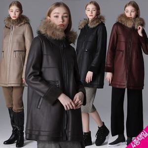 [르오트] 프리미엄 윈터에디션 천연라쿤퍼 트리밍 후드 코트