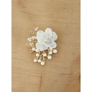 [디얼마미]겹꽃잎 진주 브로치 여성 한복 옷핀 패션 엄마선물
