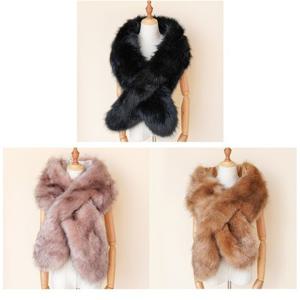 머플러 목도리 넥워머 여성 남성 겨울 폭스 퍼 여우털 SD191058