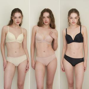 ★6종세트★[Wonderbra] 퓨징 볼륨 노와이어 브라팬티 6종세트 택 1