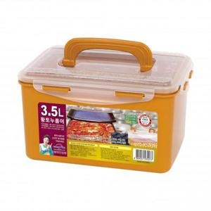 황토 밀폐용기 김치통 냉장고정리 보관용기 반찬통 3.5L
