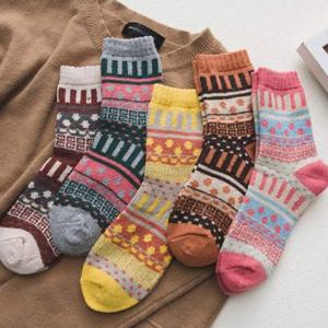 노르딕 도트세트 양말 5개입 남녀 공용 선물