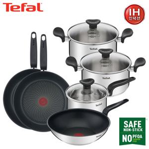 [테팔] 인덕션 프라이즌 팬&냄비 6종 세트(팬28cmX2개+웍28cm+편16cm+양20cmX2개)
