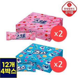 갤러리아_[롯데] 미니 죠스바/스크류바 300ml X 4곽 (25ml x 48개)