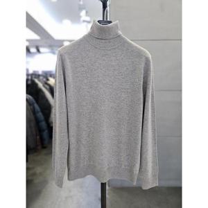 바쏘옴므 세이브존03 바쏘옴므 남자 베이지 목티 울  니트 폴라티 WSAGZ4WN