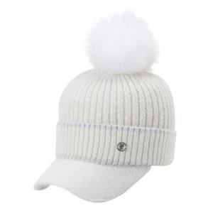 [팬텀][팬텀골프] 여성 메탈사 털방울 니트 캡 221D4CP103_IV_GN